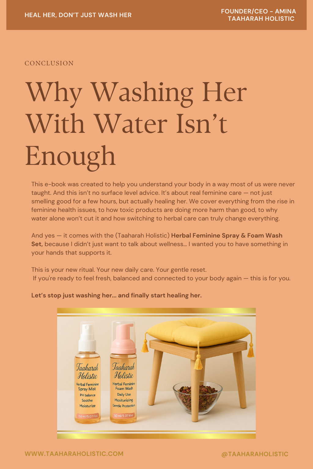 *Digital E-Book + Physical Feminine Spray and Foam Wash *BUNDLE* | A Step-By-Step Guide To "Heal Her, Don&